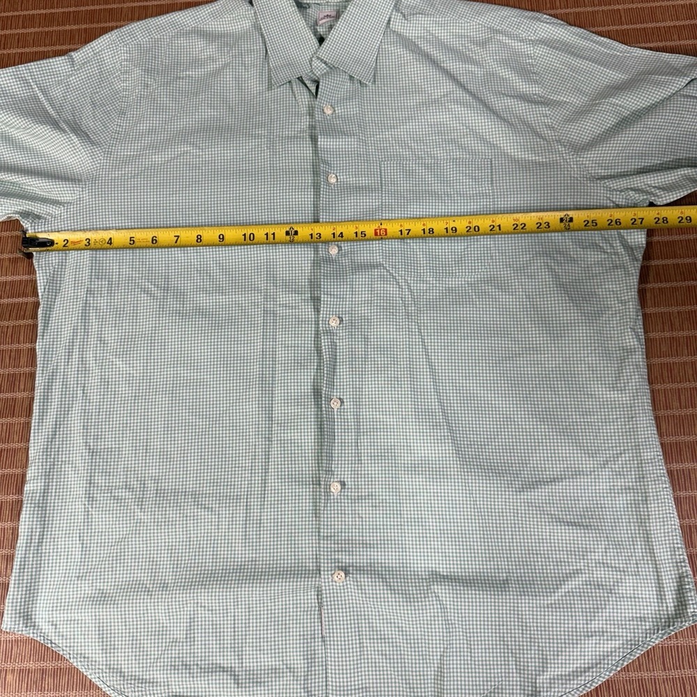 Peter Millar Crown Finish White Green Gingham Button-Down Shirt Size XL - Picture 8 of 10